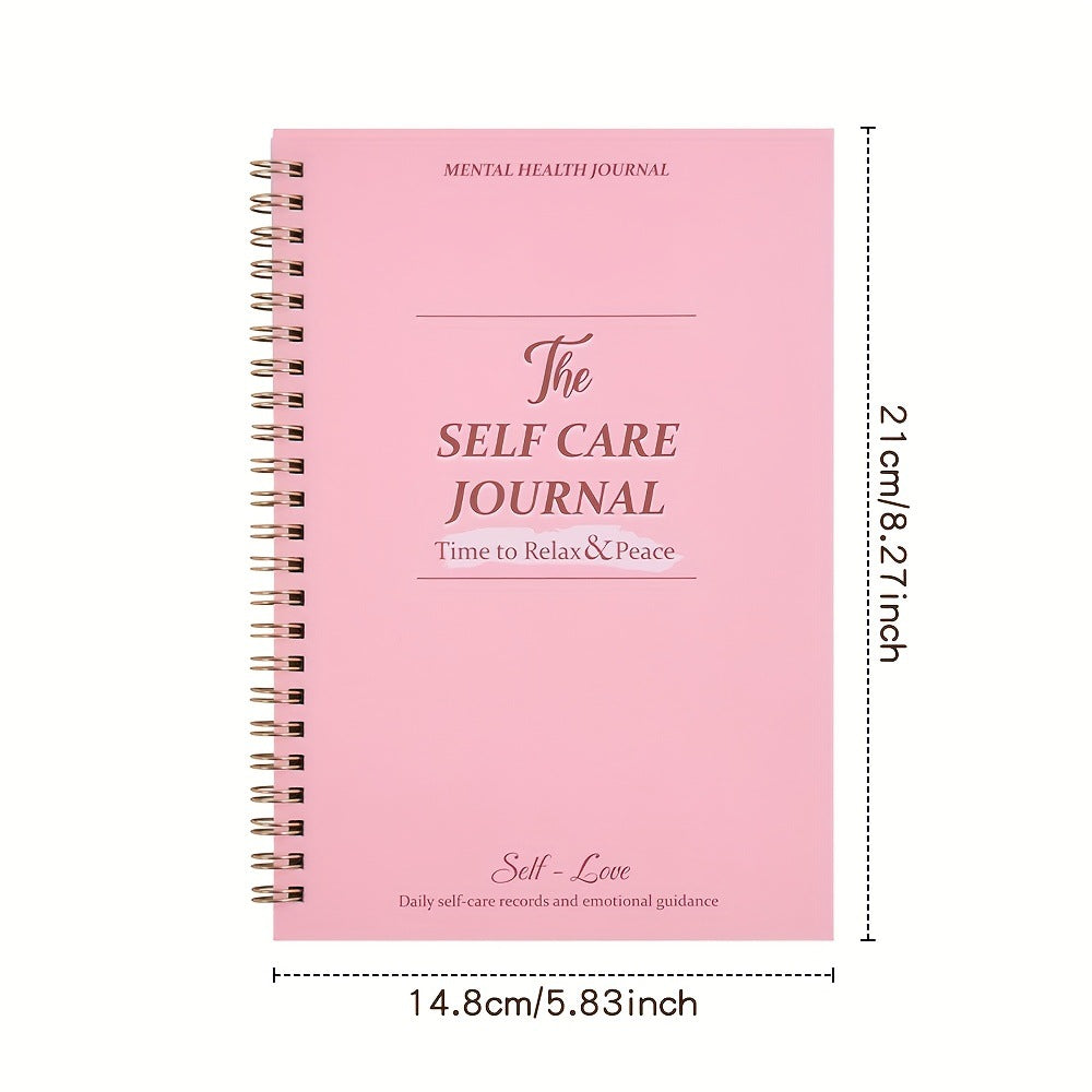 A5 Self-Care Diary Planner with soft matte cover, front view of the closed journal