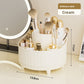 Rotatable Makeup Brush Organizer with Dustproof Cover