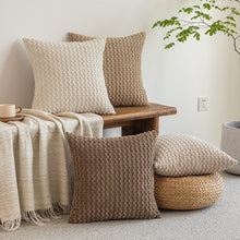 Bubble Grain Textured Throw Pillow Cover with Optional Insert