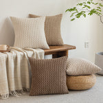 Bubble grain plush throw pillow cover with a raised popcorn texture