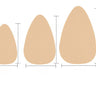 Teardrop Light Skin Tone L 10pcs