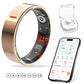 Screen free smart ring for step, sleep and heart rate tracking through a phone app