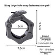 Gray large hole buckle pair