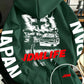Back view of the JDM drift racing hoodie showing two sports cars and a red JDMLIFE print