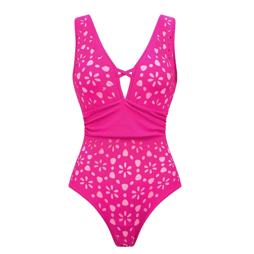 Womens Cut Out Swimsuit | mid range product framing