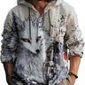 Gray White Fox Print / XL | US 42 / EU 52