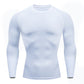 White long sleeve compression shirt, white stitching, variant photo for size XXXL
