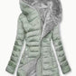 Womens Hooded Mid-Length Cotton Jacket