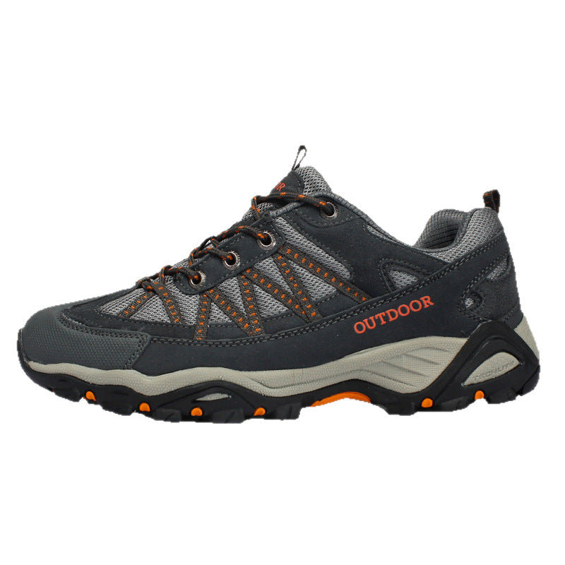 Mesh and suede hiking shoe in an earthy two tone colorway