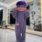 Big-mouthed monster one-piece sleeping pajamas with outerwear