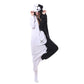 Black and white fleece onesie pajamas