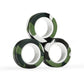 Magnetic fidget rings resting in an open palm
