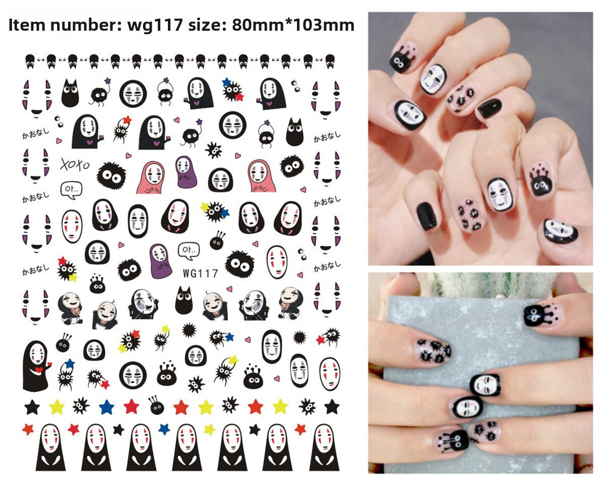 Halloween nail sticker sheet packed with jack o lantern and ghost motifs