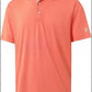 Men's short sleeve polo shirt with a solid body and a printed contrast collar, fitted cut in light polyester
