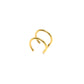 Rose gold ear cuffs set with single zircon detail on double line band
