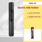 Black KJBQ-64 handheld milk frother with a banded body and English color box