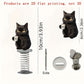 Specification image noting flat 2D acrylic print about 10 cm tall with a coil spring base and disc