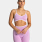 Contrast Trim Seamless Four-Piece Yoga Set for Women, Bra Tank Shorts and Leggings