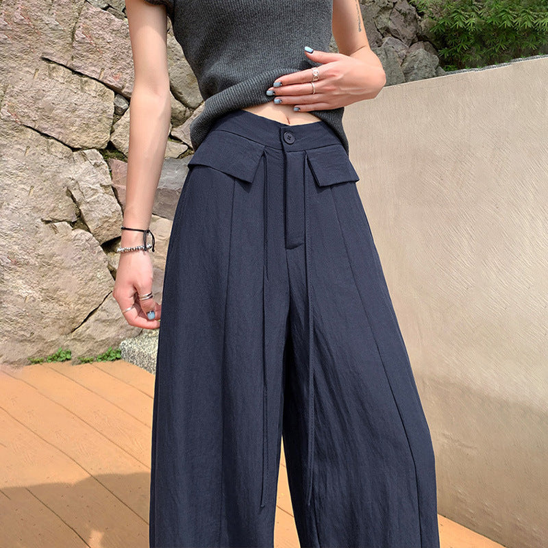 Womens High Waisted Wide Leg Casual Pants