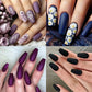 Ombre floral nail sticker sheet front view with gradient petals