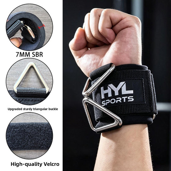 HYL Sports Padded Wrist Straps with Triangle Rings, Set of Two