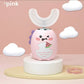 Children U-Shaped Electric Toothbrush with Cartoon Design