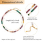 Earthy green brown and plum colorway of the handmade stone bead necklace with daisy accents