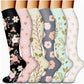 Knee high graduated compression sport socks displayed as a colour assortment