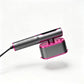 Gray Fuchsia handheld garment steamer with flat steam head and power cord on a white background, Gray Fuchsia variant