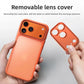 Magnetic phone case with a built in ring compatible with iPhone 17 and 18, back view