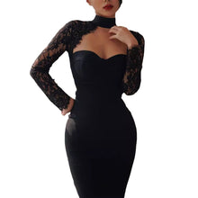 Elegant Halter Neck Lace Dress