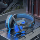 Side angle of gaming headset showing adjustable padded headband
