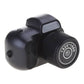 Reflex shaped mini digital camera in black on a plain white background