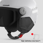 Open face half helmet with a short tinted lens shown from a low side angle
