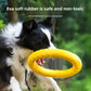 Durable EVA foam ring dog toy for fetch and tug with a bite resistant surface