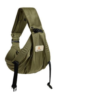 Adjustable Baby Carrier with Storage Pocket | side profile angle shot