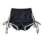 Alternative angle of the contrast trim shorts showing the back
