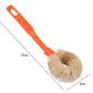 Scale reference close up of the coconut fiber cleaning brush head