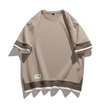 Mens Round Neck Short Sleeve T-Shirt | angled lifestyle styling shot