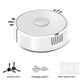 Mini robotic floor sweeper shown from a raised angle on a plain white studio background