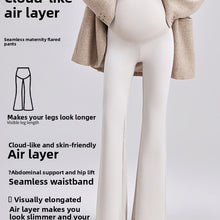 Maternity Bell-Bottom Pants with High Waist Belly Panel