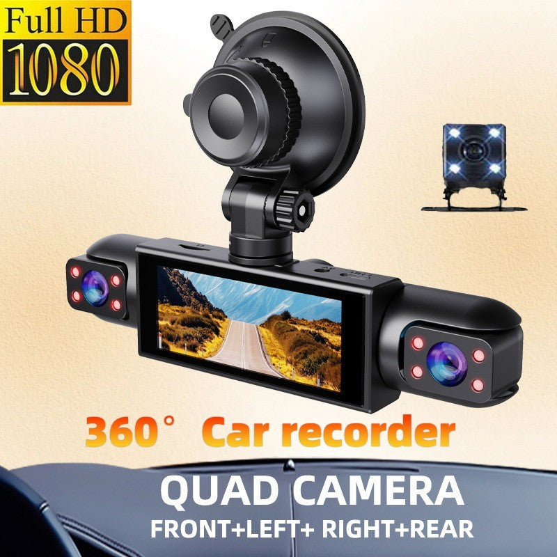 FHD 1080P dash cam held in hand for scale reference