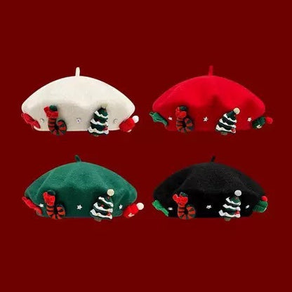 Christmas Wool Blend Beret