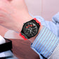 Octagonal car wheel watch shown at a daily wear angle on the wrist