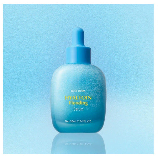 Serum applied to the cheek of a model in soft morning light