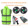 Green AC Vest 12V Fan 12V1.8W PowerBank / 2XL | US 44 / EU 54