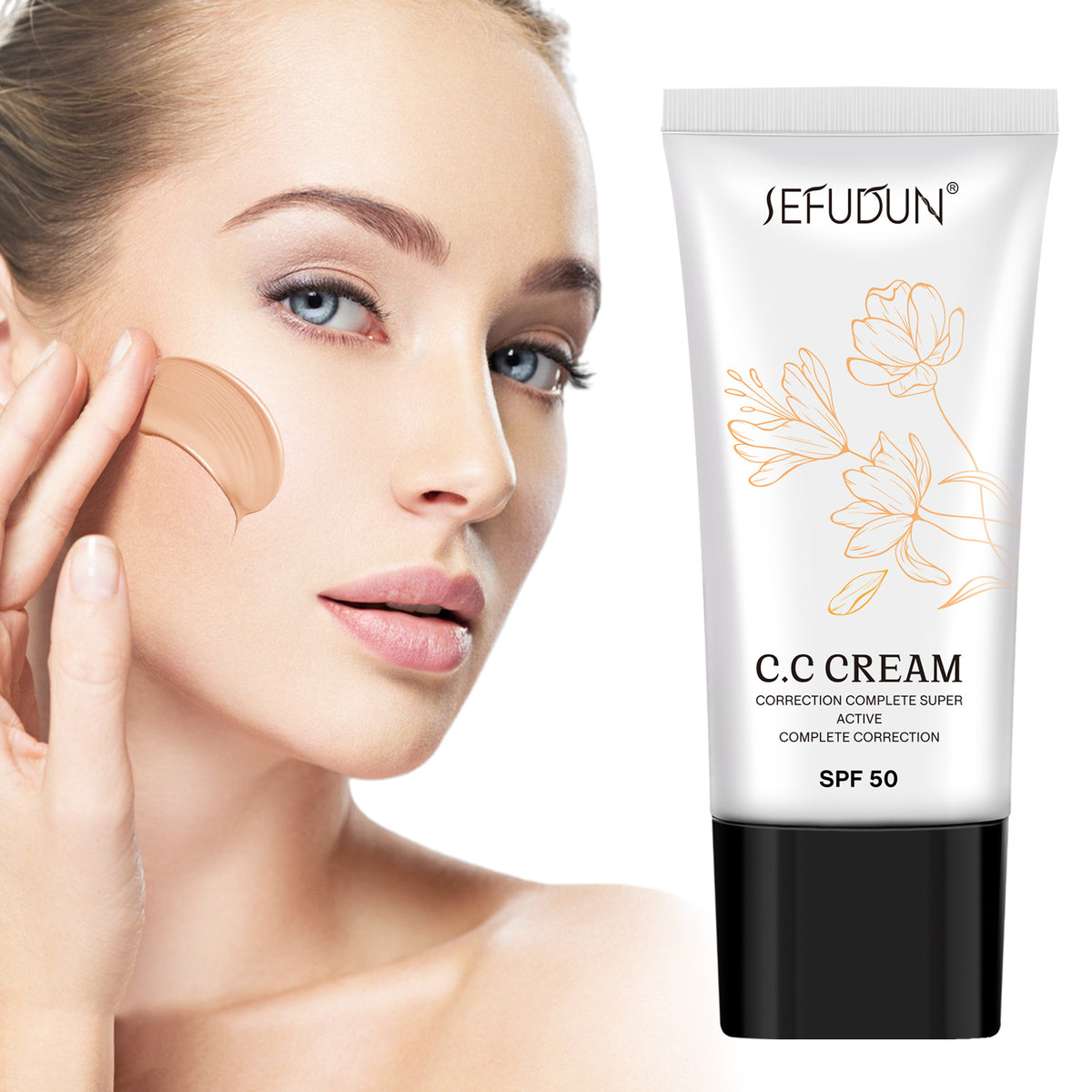 Pre-makeup primer cream applied as a smooth base before foundation