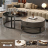 Black Frame, Gray Cabinet, White Stone and Black Glass Tops / 60x80cm | 24x31 in