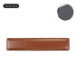 Light gray memory foam wrist rest mouse pad with stitched edges