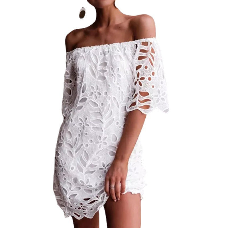 The soft draped dress worn during an easy everyday moment